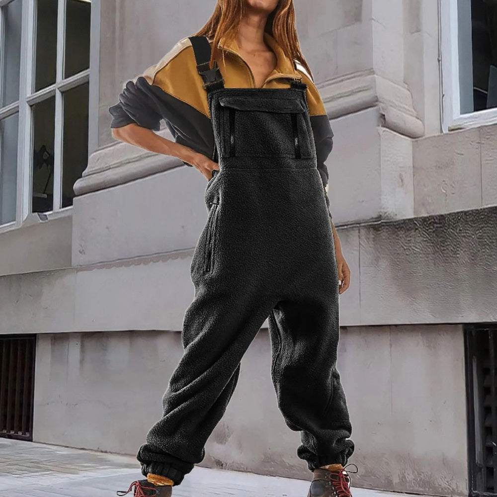 Marie™ - Adjustable Corduroy Fleece Jumpsuit