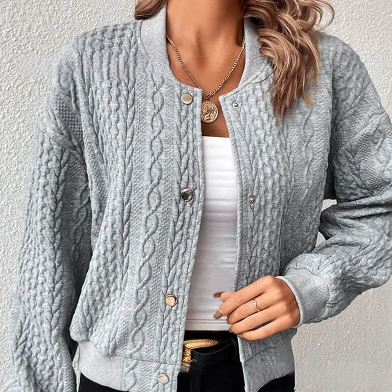 Erika™ - Comfortable knitted jacket with handmade details