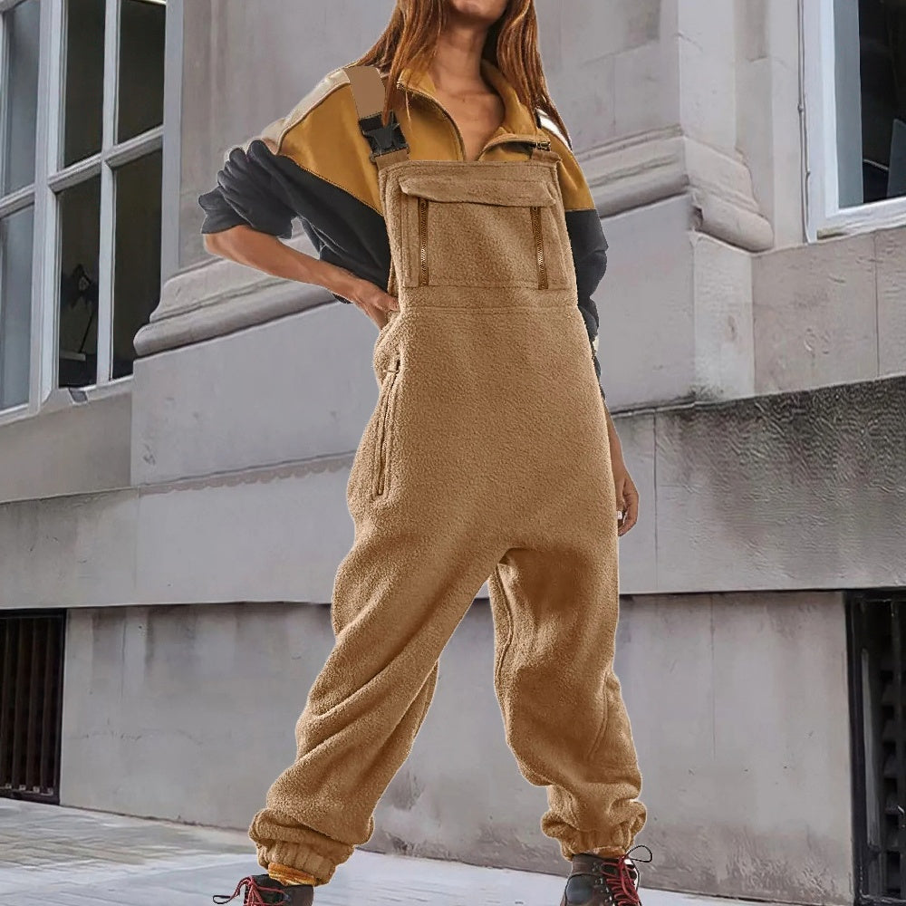 Marie™ - Adjustable Corduroy Fleece Jumpsuit