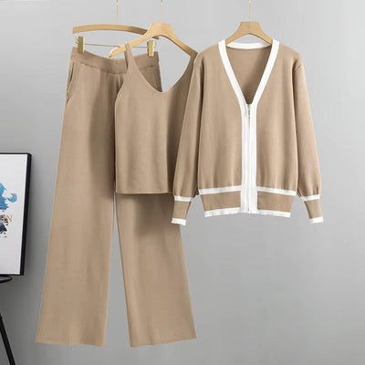 Daisy™ - Elegant, Stylish Knitted Three-Piece Suit Set