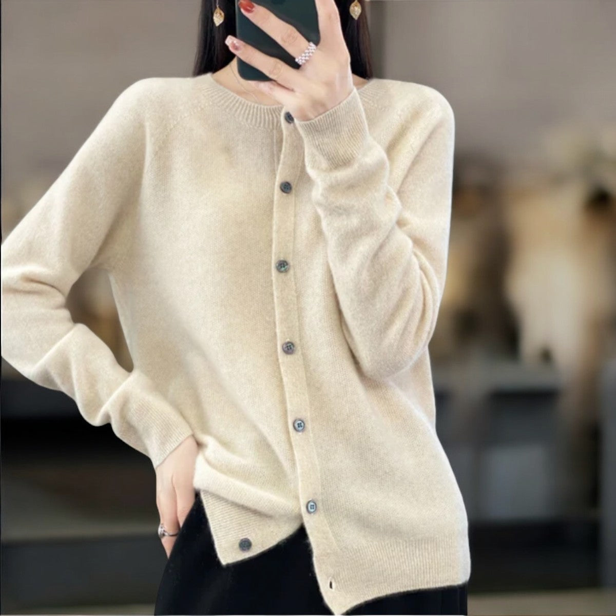 Noelle™ - Cozy Wool Cardigan