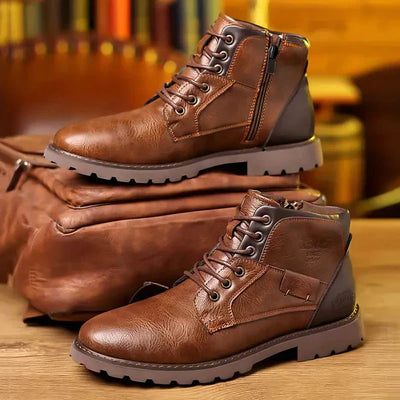 Jethro | Robust Leather Lace-Up Boots